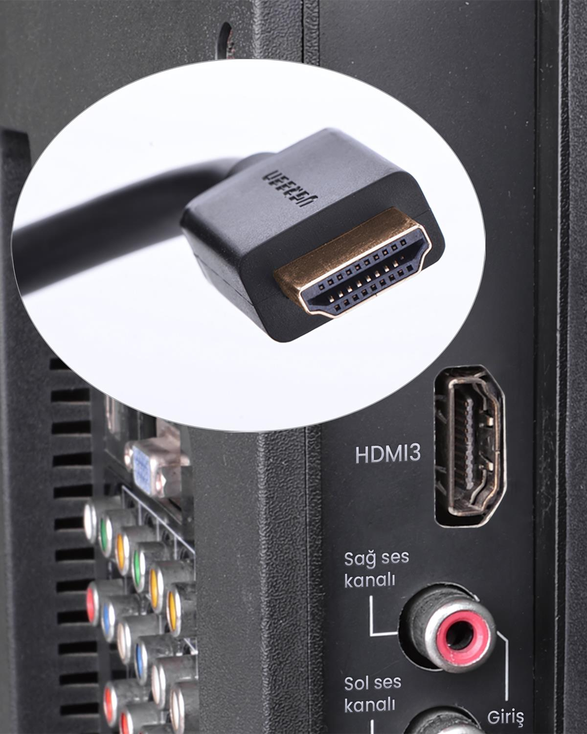 UGREEN UHD 4K Yüksek Hızlı Ethernet ve HDMI Kablos