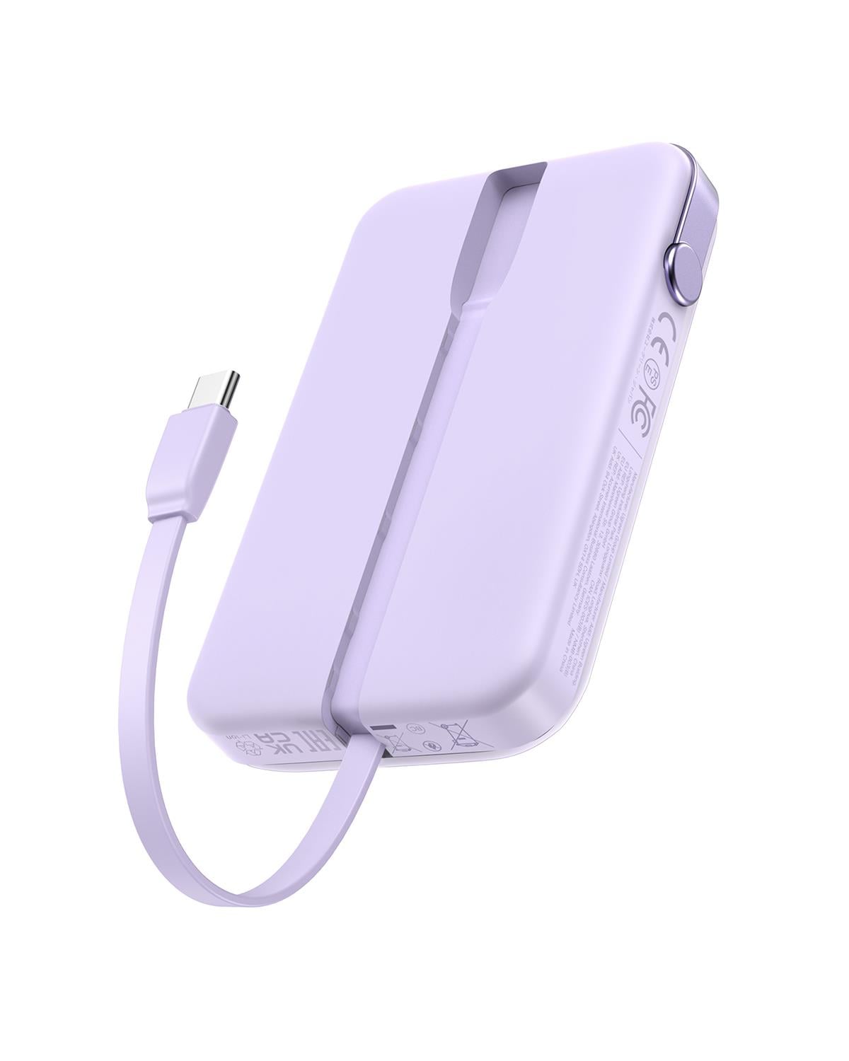 UGREEN Uno Kablolu 10.000 mAh 30W Powerbank, Mor