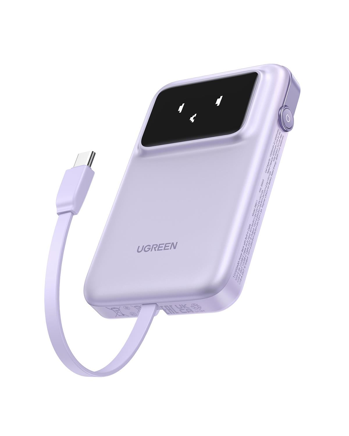 UGREEN Uno Kablolu 10.000 mAh 30W Powerbank, Mor