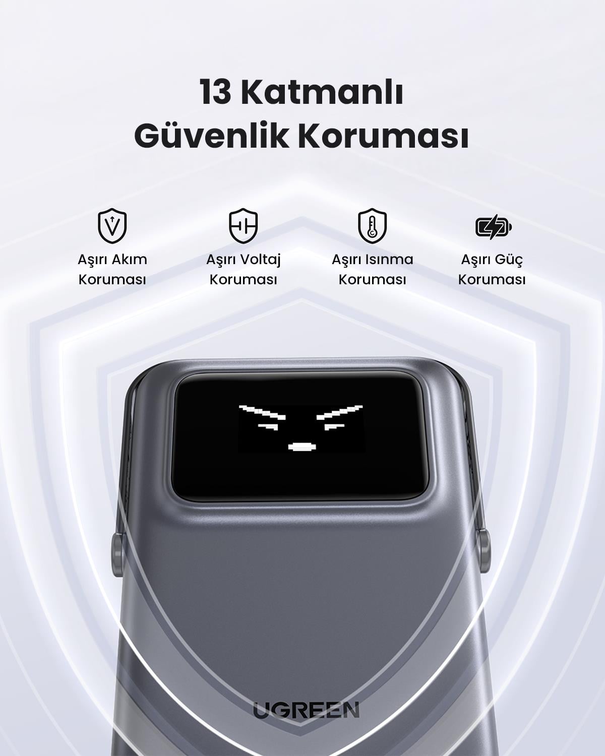 UGREEN Uno MagSafe 10.000 mAh 20W Powerbank, Siyah