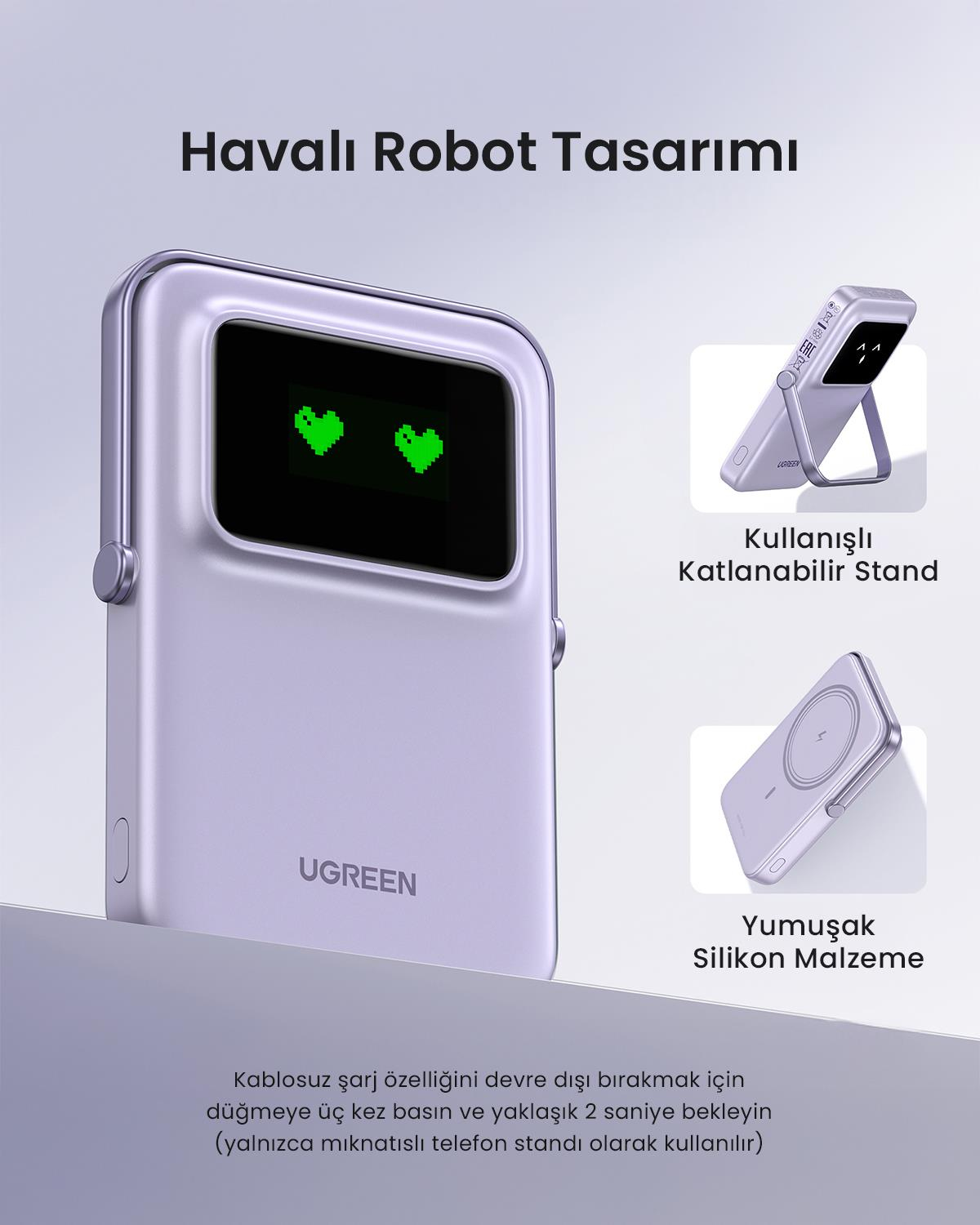 UGREEN Uno MagSafe 5.000 mAh 20W Powerbank, Mor