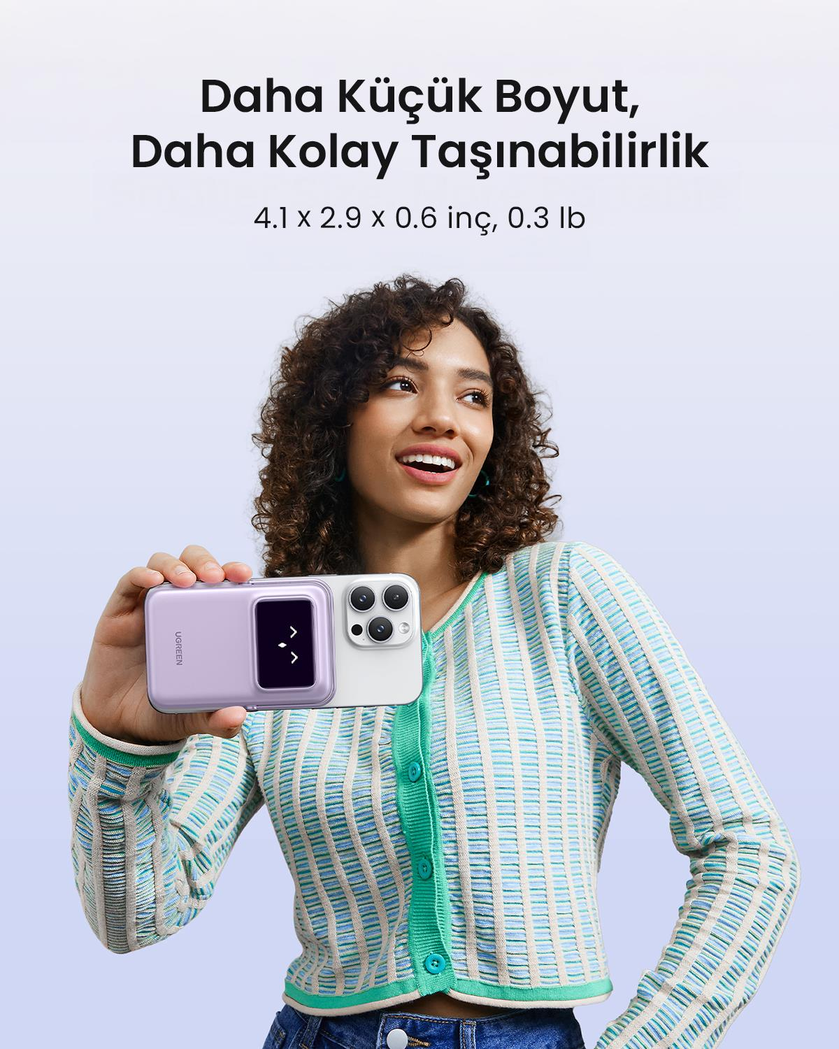 UGREEN Uno MagSafe 5.000 mAh 20W Powerbank, Mor