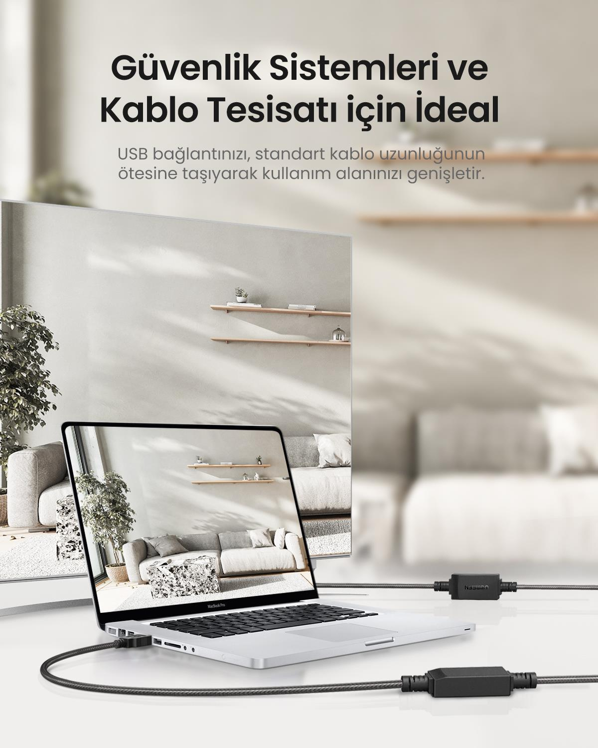 Ugreen USB 2.0 Uzatma Kablosu ile aktif Wi-Fi ampl