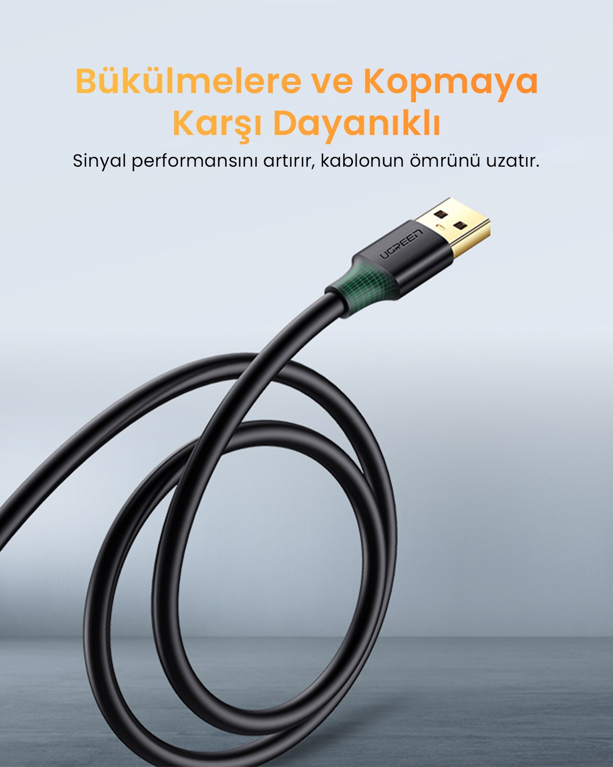 UGREEN USB 3.0 Uzatma Kablosu 2 Metre, Siyah, 10373
