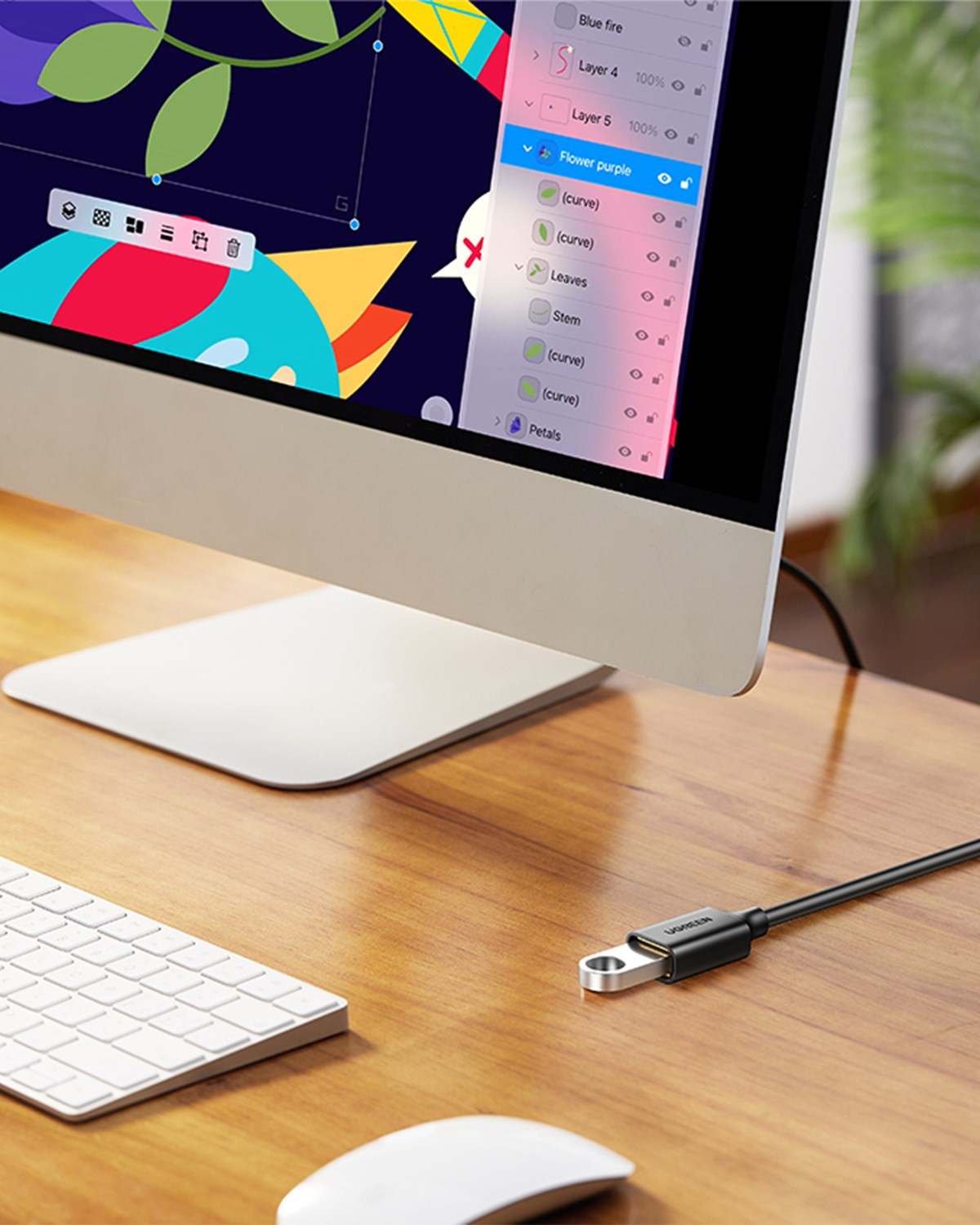 UGREEN USB 3.0 Uzatma Kablosu 2 Metre, Siyah, 10373