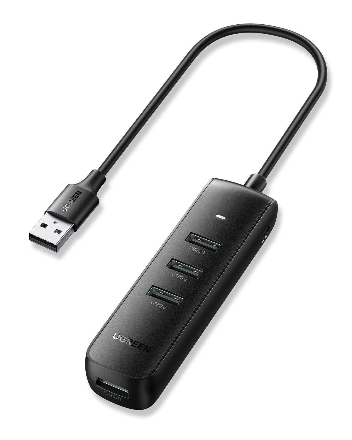UGREEN USB 3.0 4-Port Hub 0.25m, Siyah