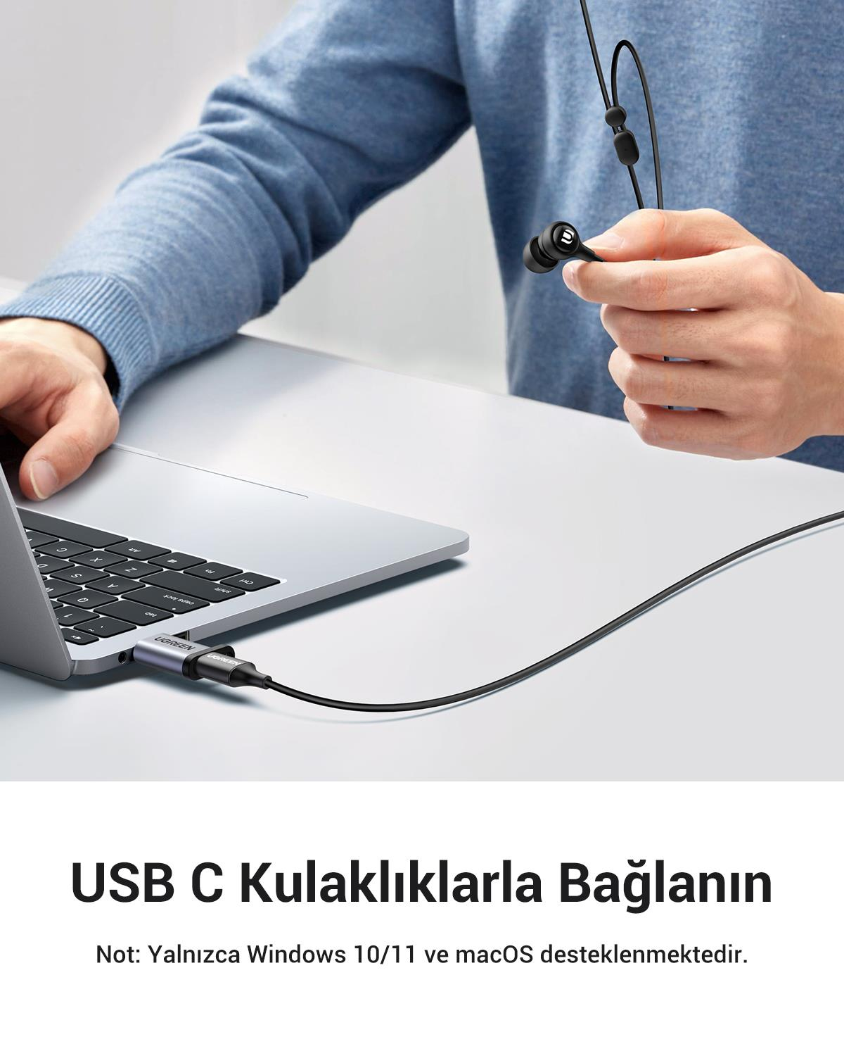 UGREEN USB-A 3.0 Male to USB-C Female 5 Gbps Dönüş