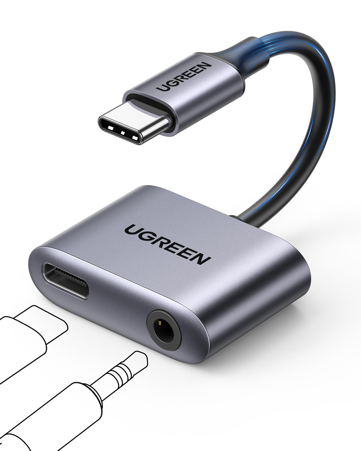UGREEN USB-C 3.5mm Kulaklık Jakı Ses Adaptörü ve Ş