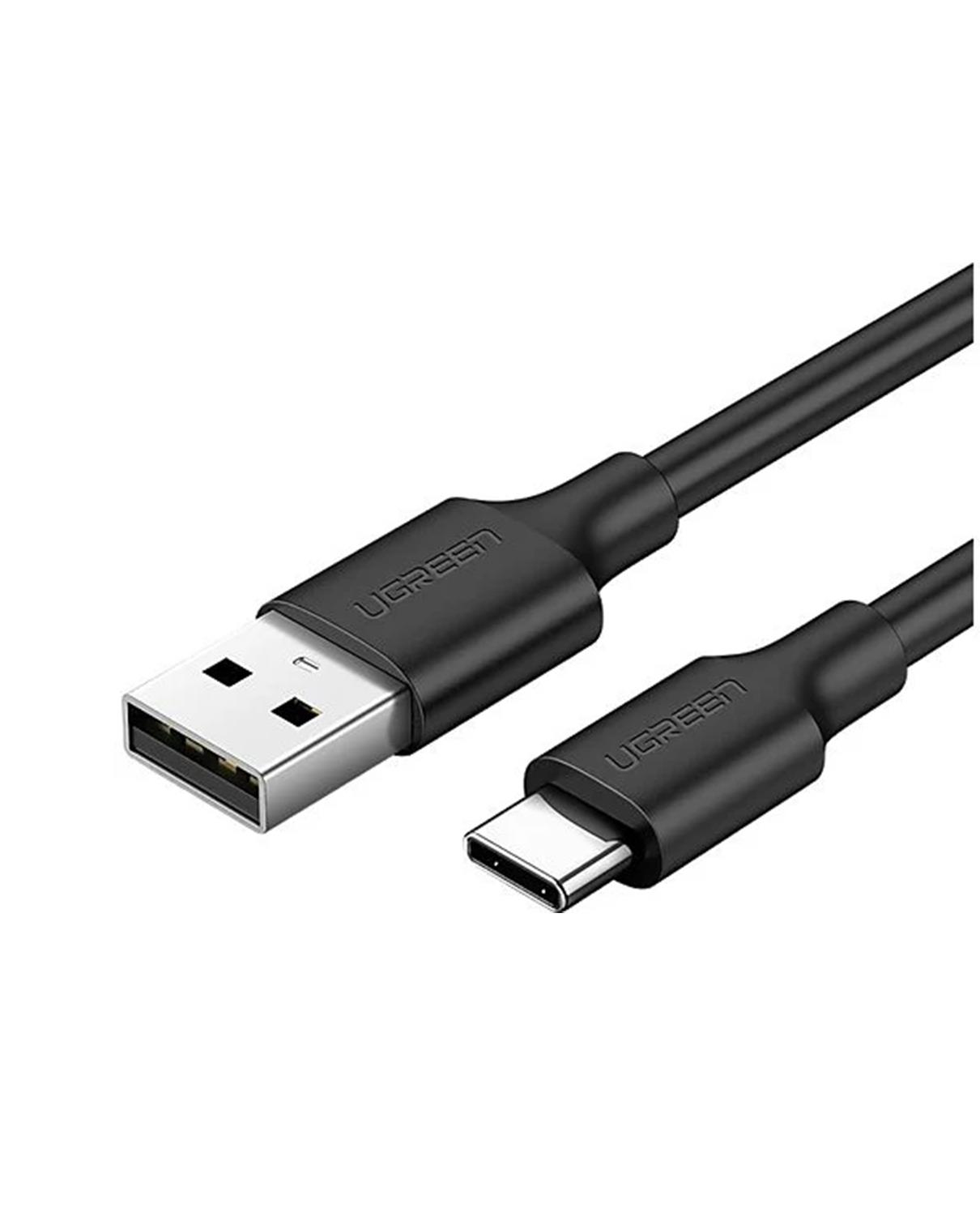 UGREEN USB-C to USB-A 3A QC Hızlı Şarj Kablosu, 2 Metre, Siyah, 60118