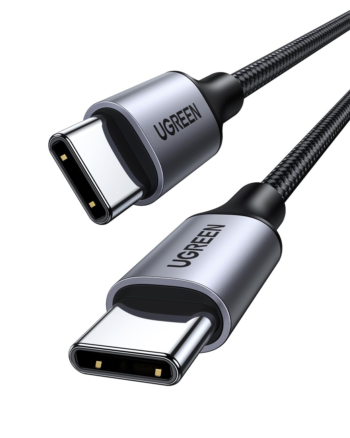 UGREEN USB-C to USB-C Şaj Kablosu, 2M, Siyah