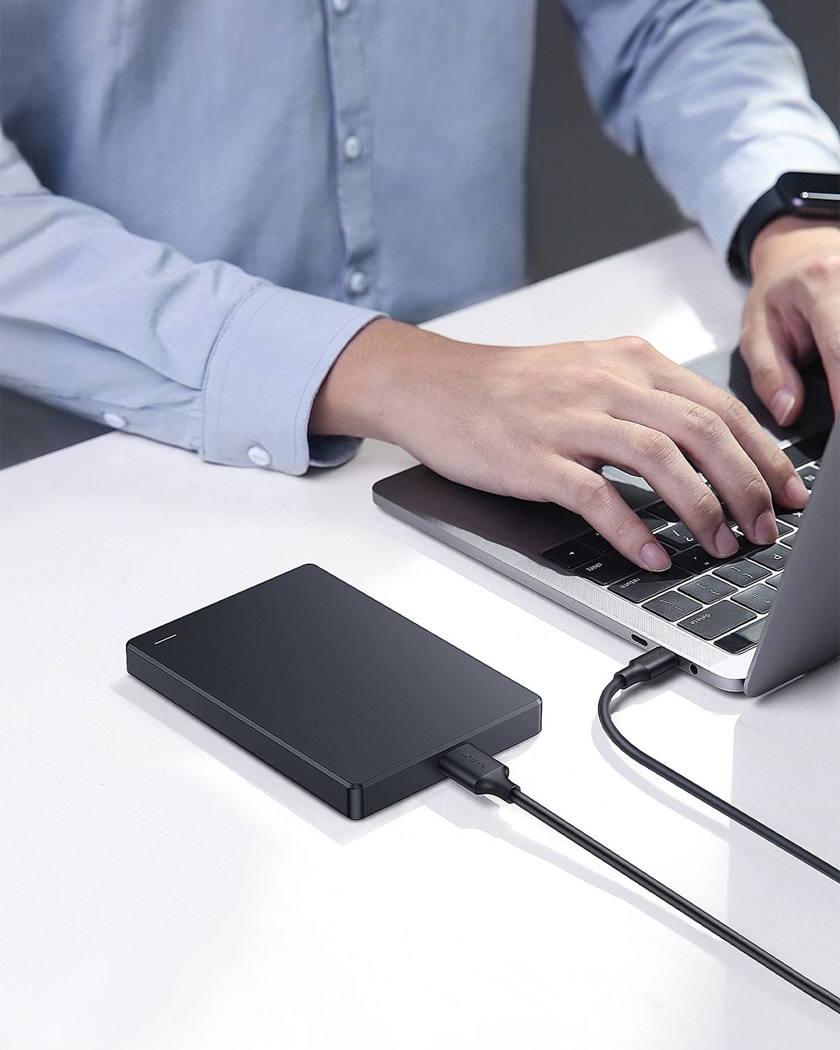 UGREEN USB-C to USB Micro B 1 Metre, Siyah, 20103