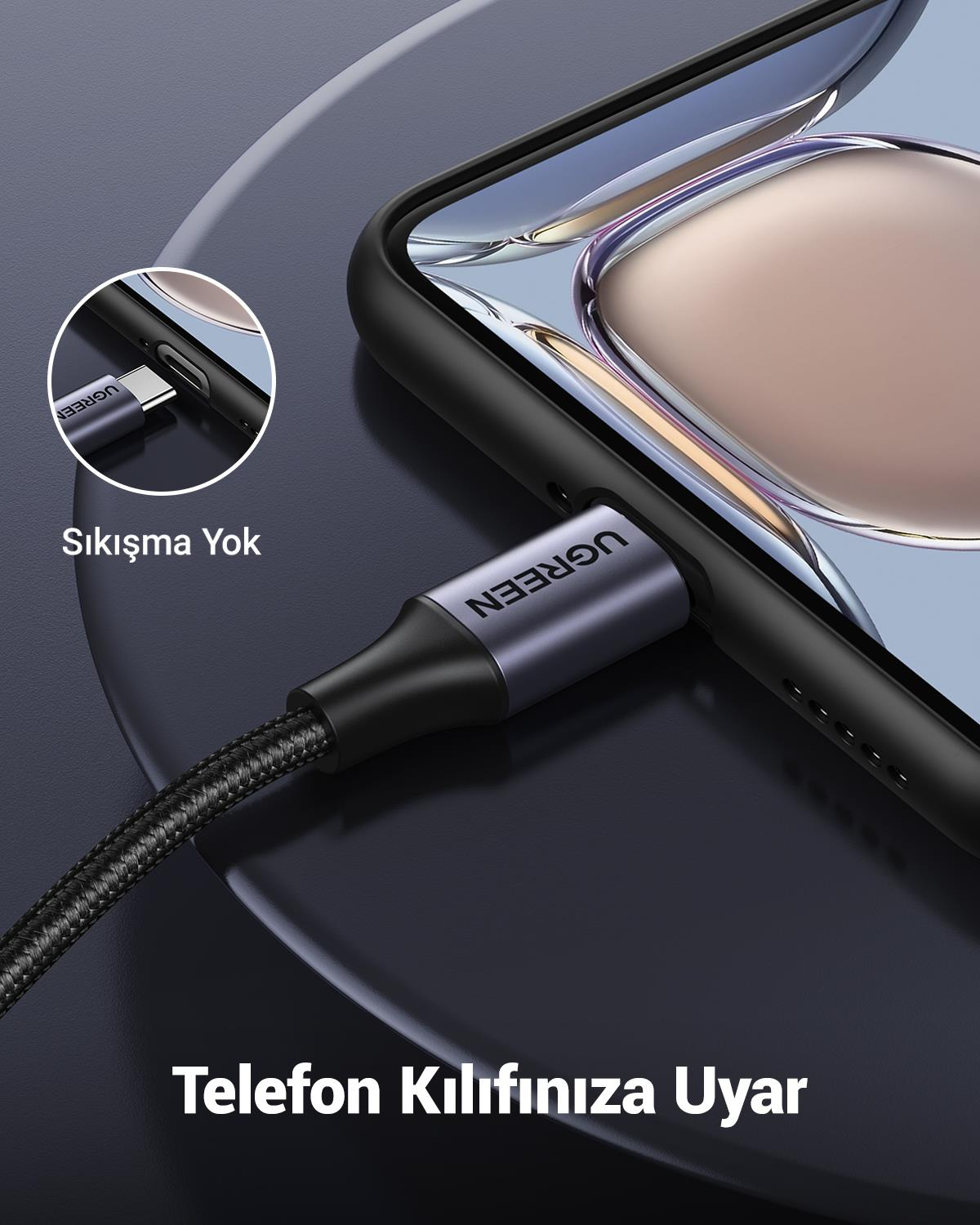 UGREEN USB C Type-C Jak Aux Ses Kablosu 3.5mm
