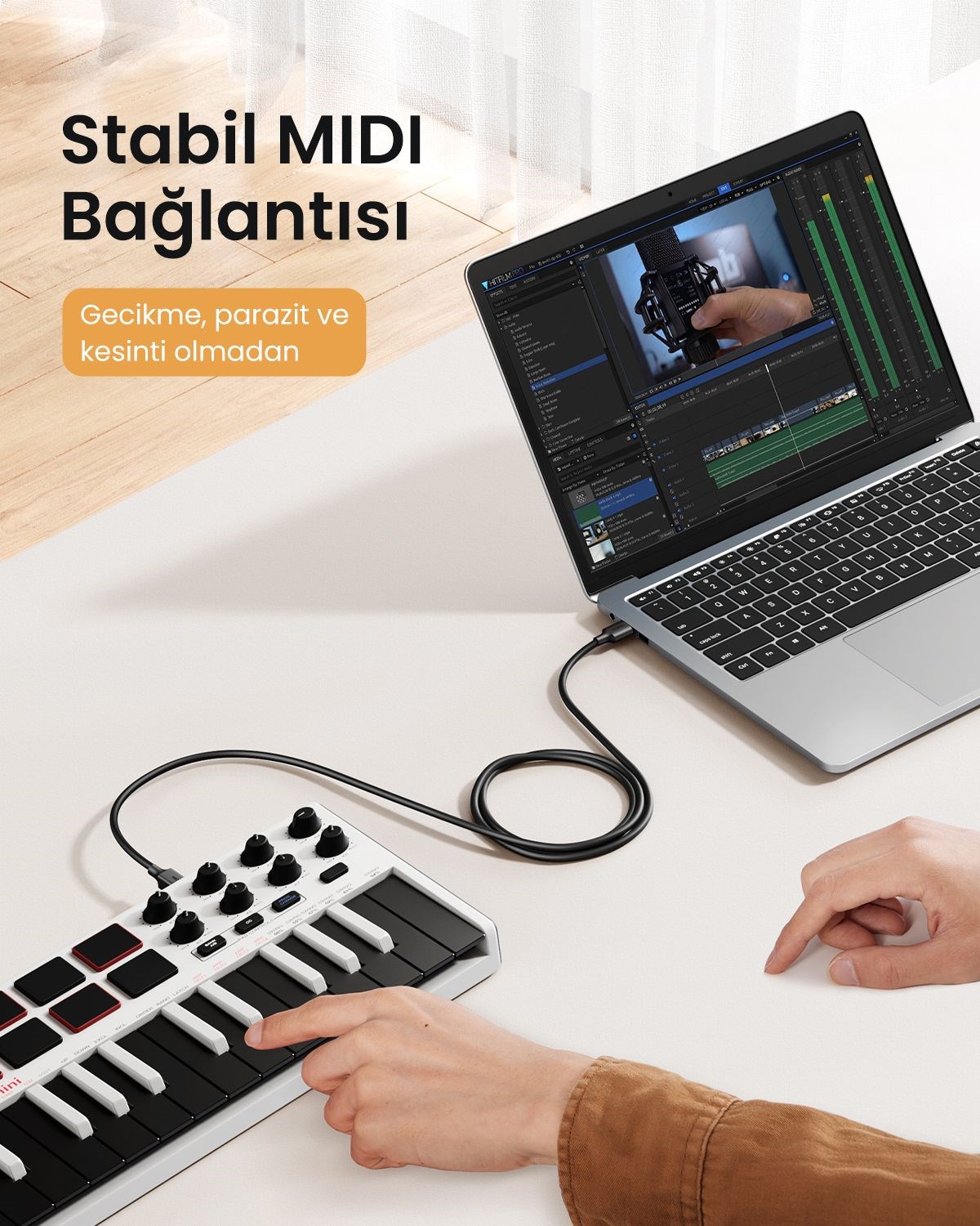 UGREEN USB den USB-B ye Yazıcı Tarayıcı Kablosu, 1.5 Metre, 10350