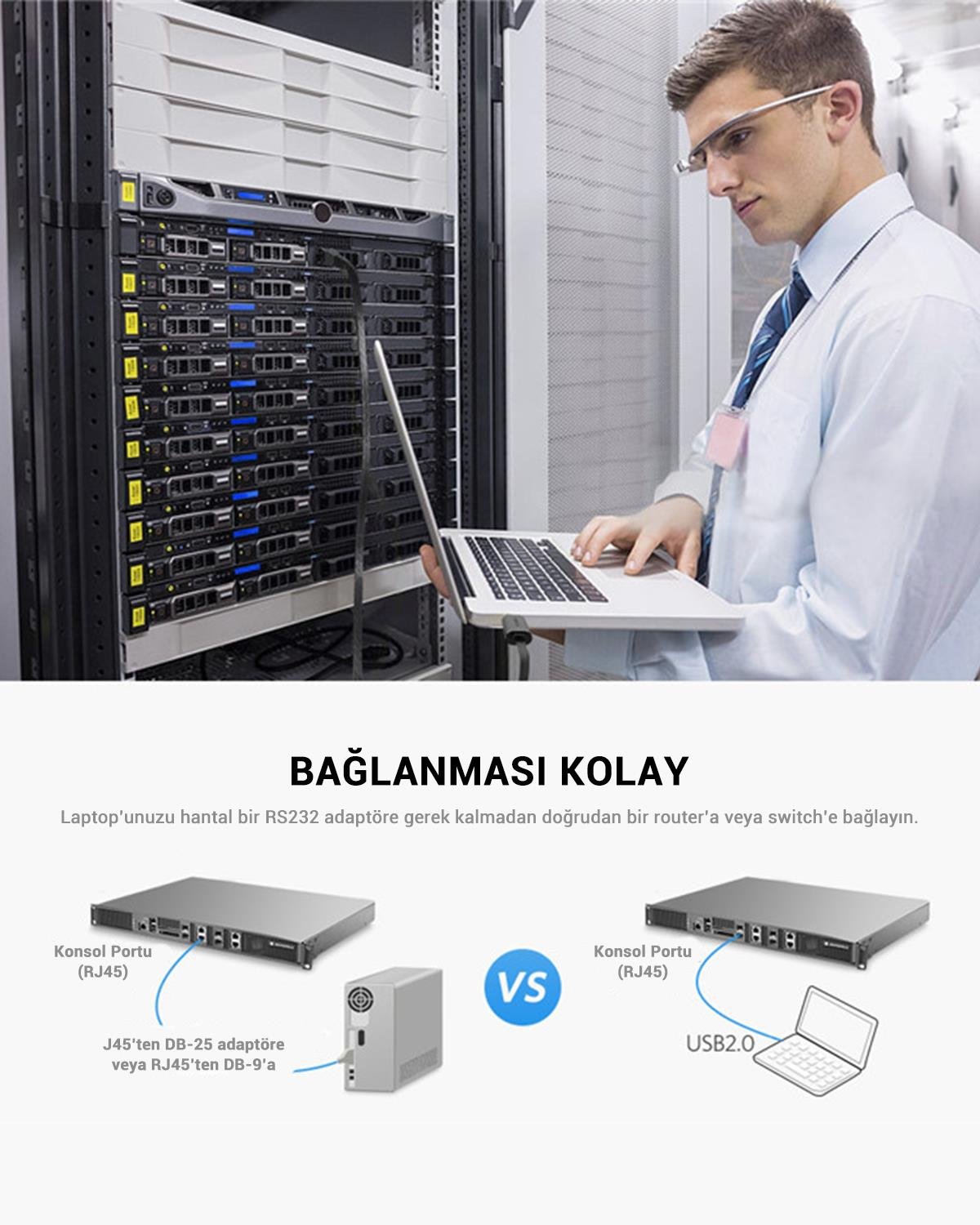 Ugreen USB Ethernet RJ45 Dönüştürücü Kablo 3 Metre