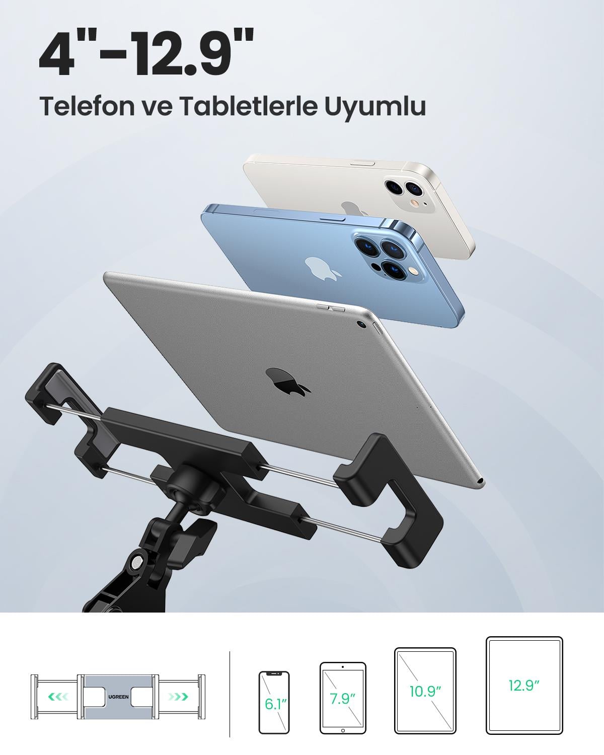 UGREEN Uzun Kollu Ayarlanabilir Tablet ve Telefon Tutucu, 50394