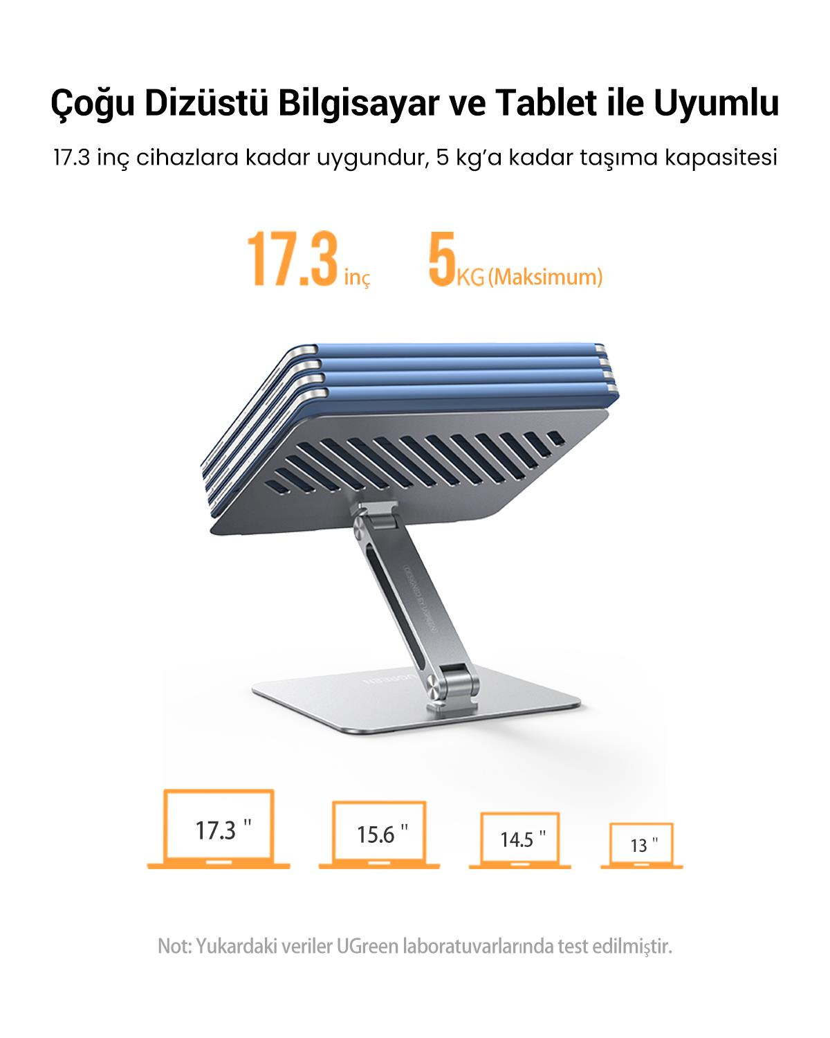 UGREEN Yükseklik ve Açı Ayarlı Alüminyum Stand
