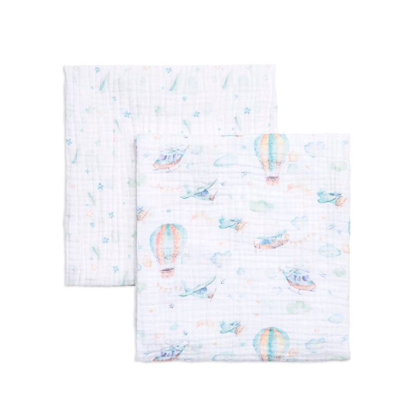 2 li Muslin Battaniye - Sky - 90x90