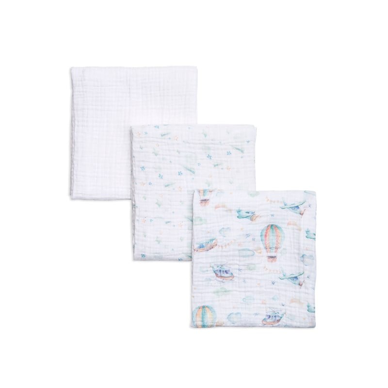 3 lü Muslin Battaniye - Sky - 75x110