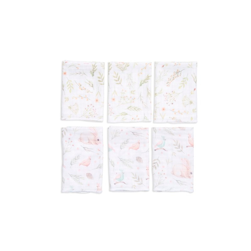 6'Lı Muslin Ağız Bezi - Garden - 30x30