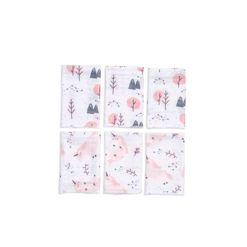 6'Lı Muslin Ağız Bezi - Unicorn - 30x30
