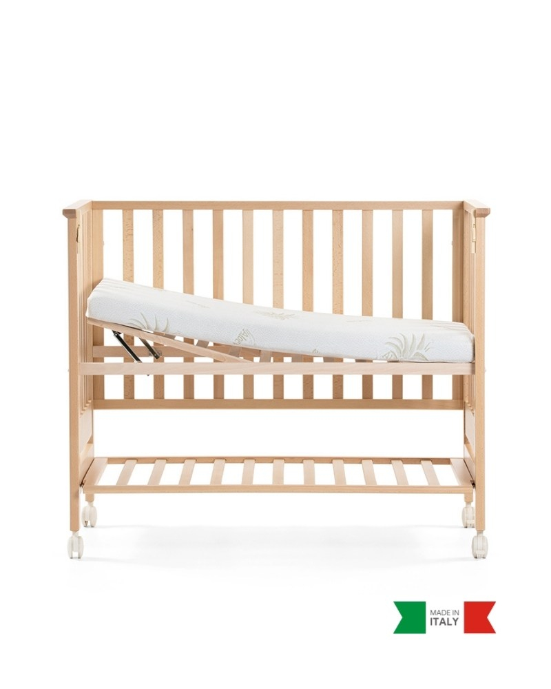 Ahşap Anne Yanı Bebek Beşiği İç Yataklı Contact Naturel 62.5 x 117 cm