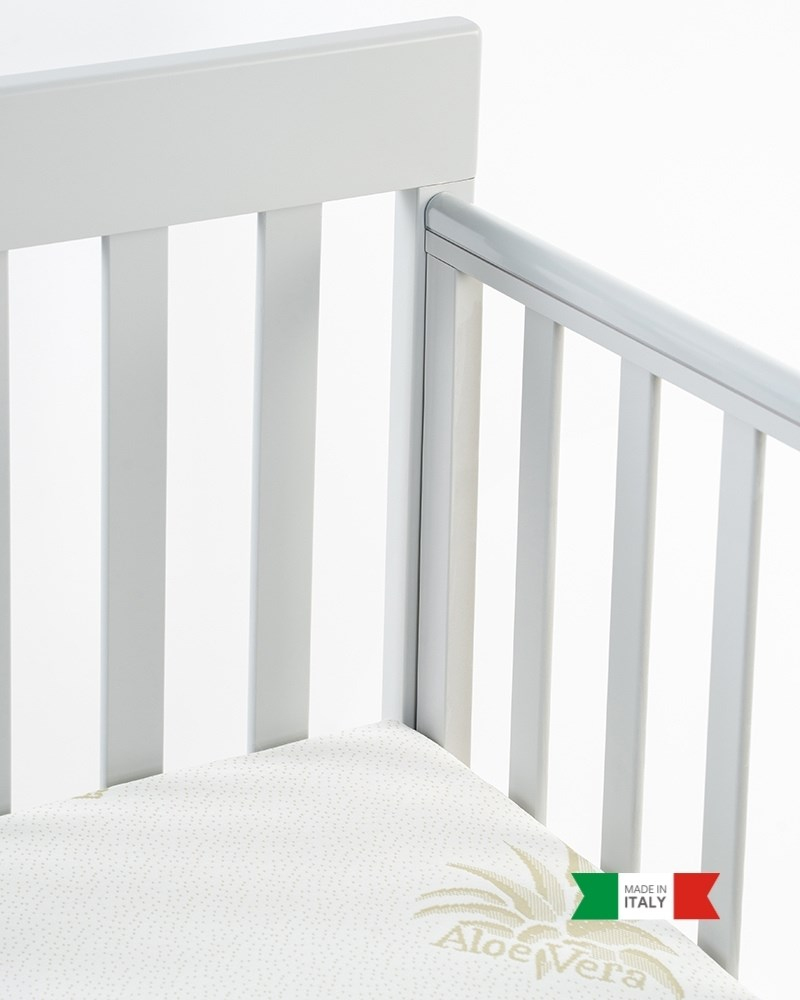 Ahşap Bebek Beşiği İç Yataklı Homi Gri 71 x 130 cm