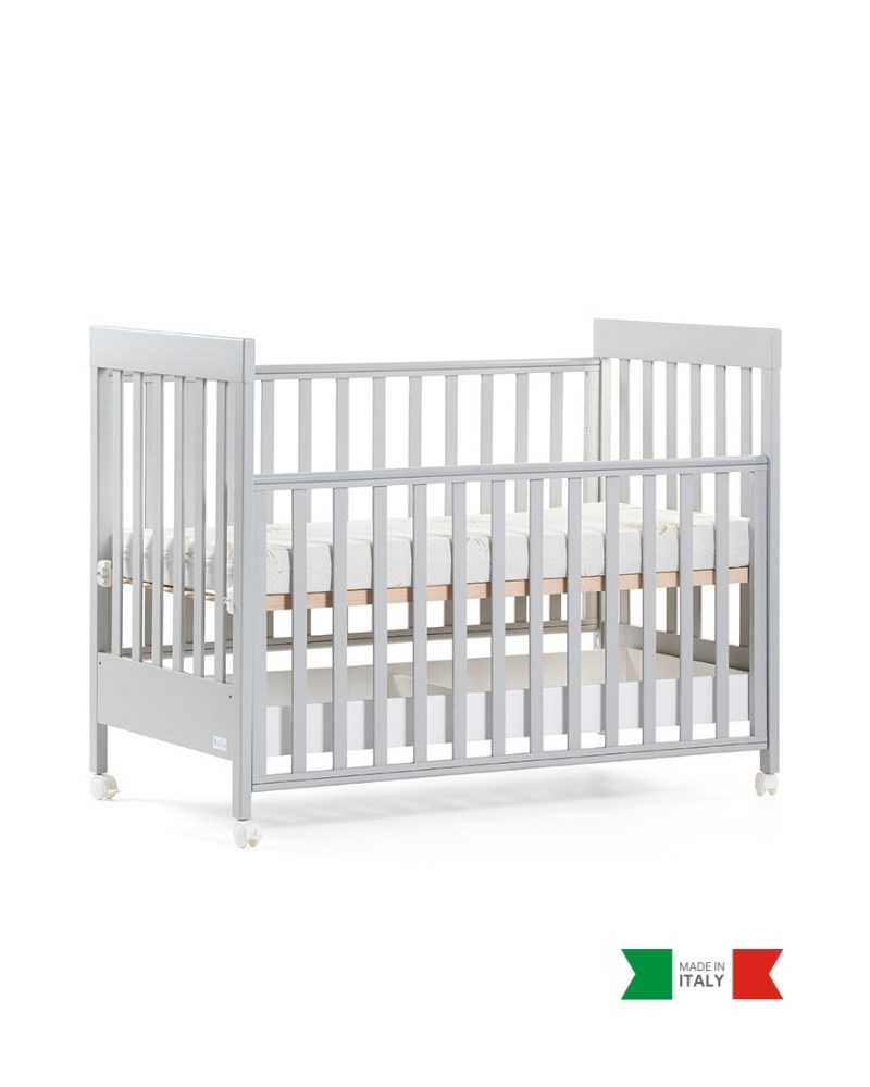 Ahşap Bebek Beşiği İç Yataklı Homi Gri 71 x 130 cm