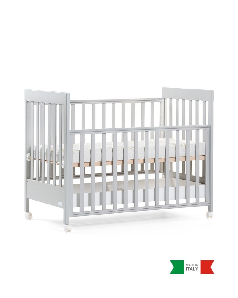 Ahşap Bebek Beşiği İç Yataklı Homi Gri 71 x 130 cm