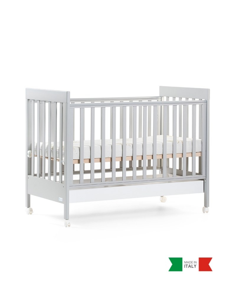 Ahşap Bebek Beşiği İç Yataklı Homi Gri 71 x 130 cm
