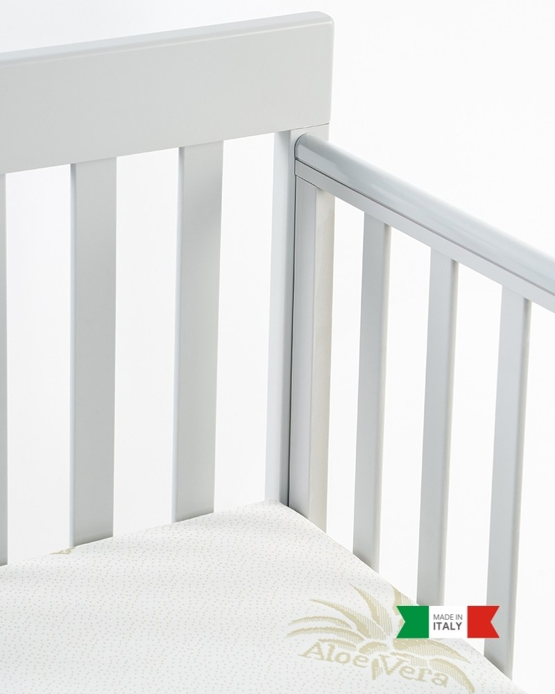 Ahşap Bebek Beşiği İç Yataklı Homi Gri 71 x 130 cm