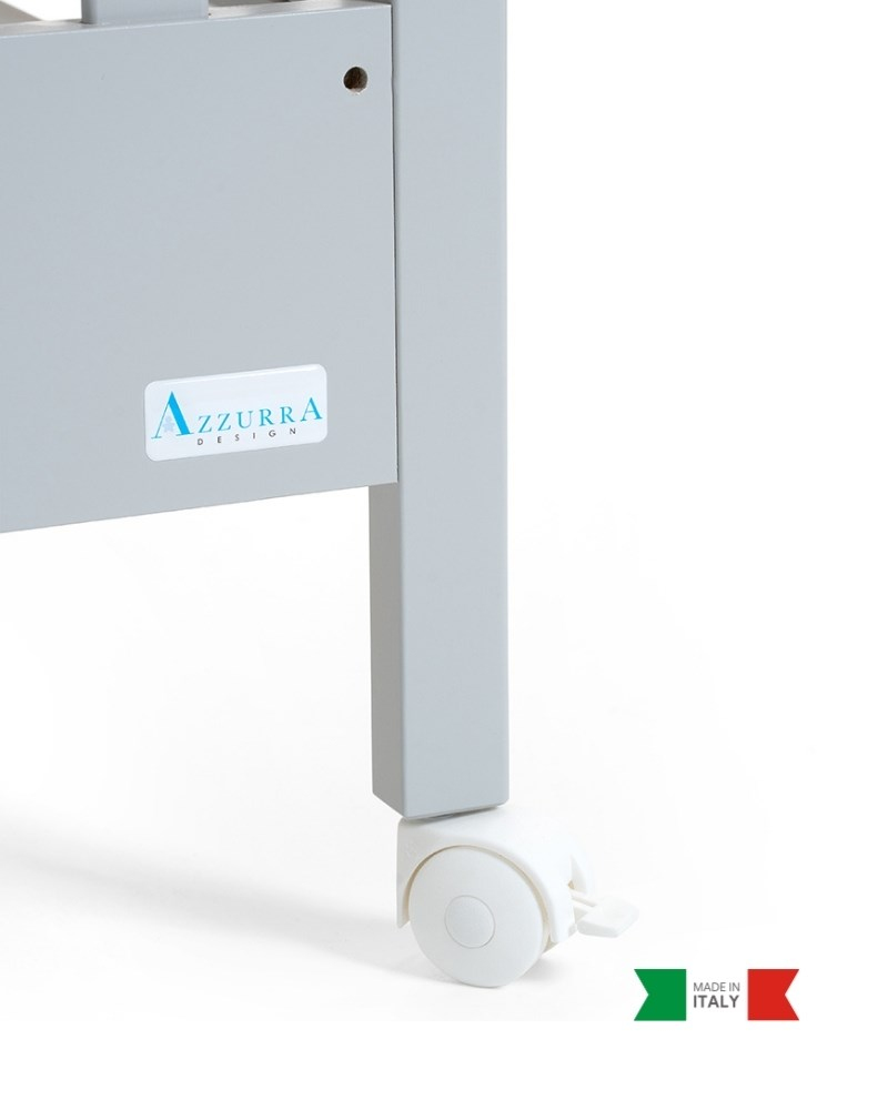 Ahşap Bebek Beşiği İç Yataklı Homi Gri 71 x 130 cm