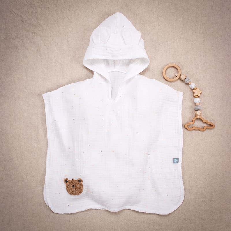 Bambu Muslin - Panço - Teddy - Beyaz - 0-1 Yaş