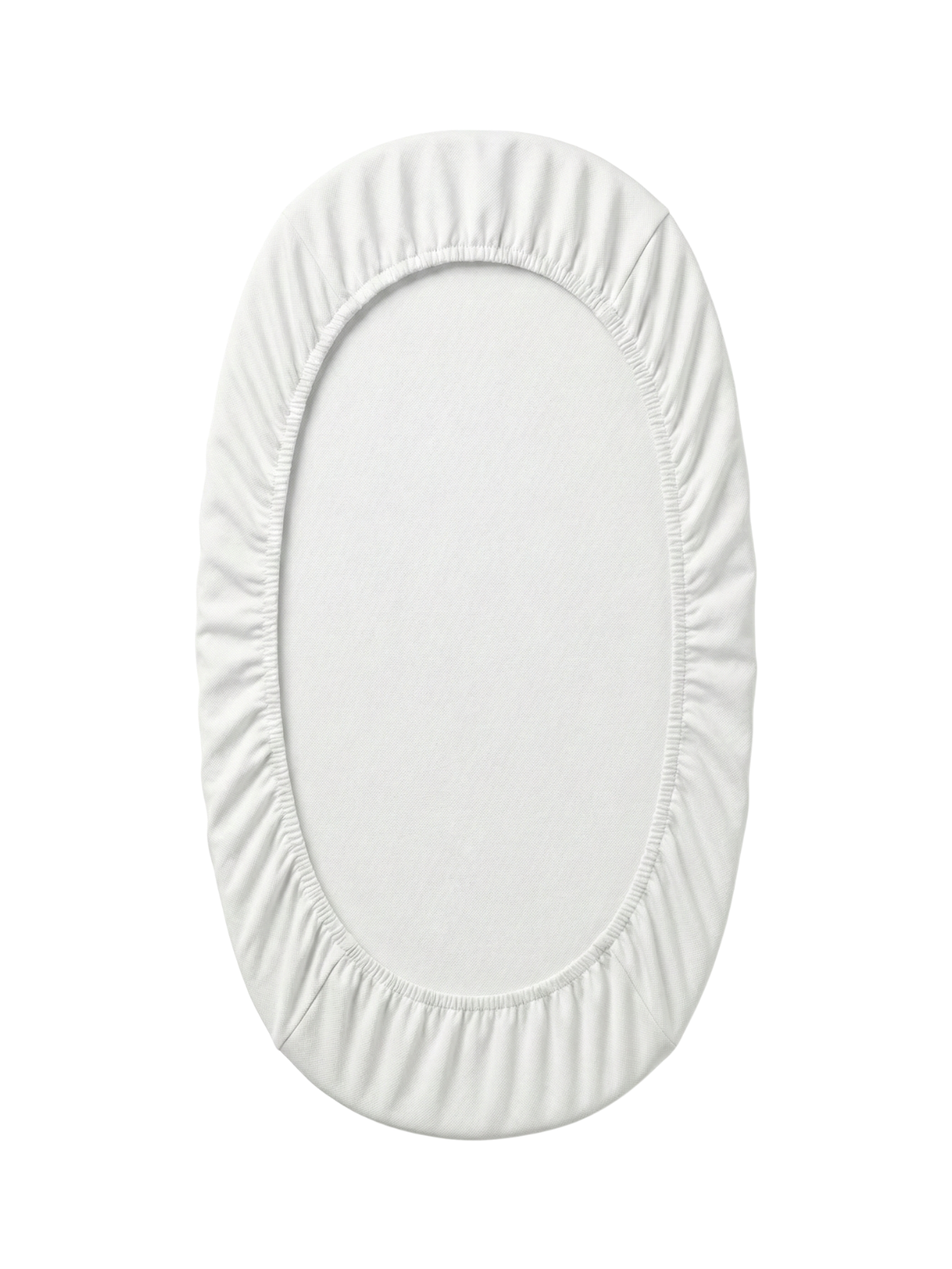 Bebek Hasır Sepet Beşik Lastikli Çarşaf Seti 2'li Basic Beyaz 30 x 74 cm