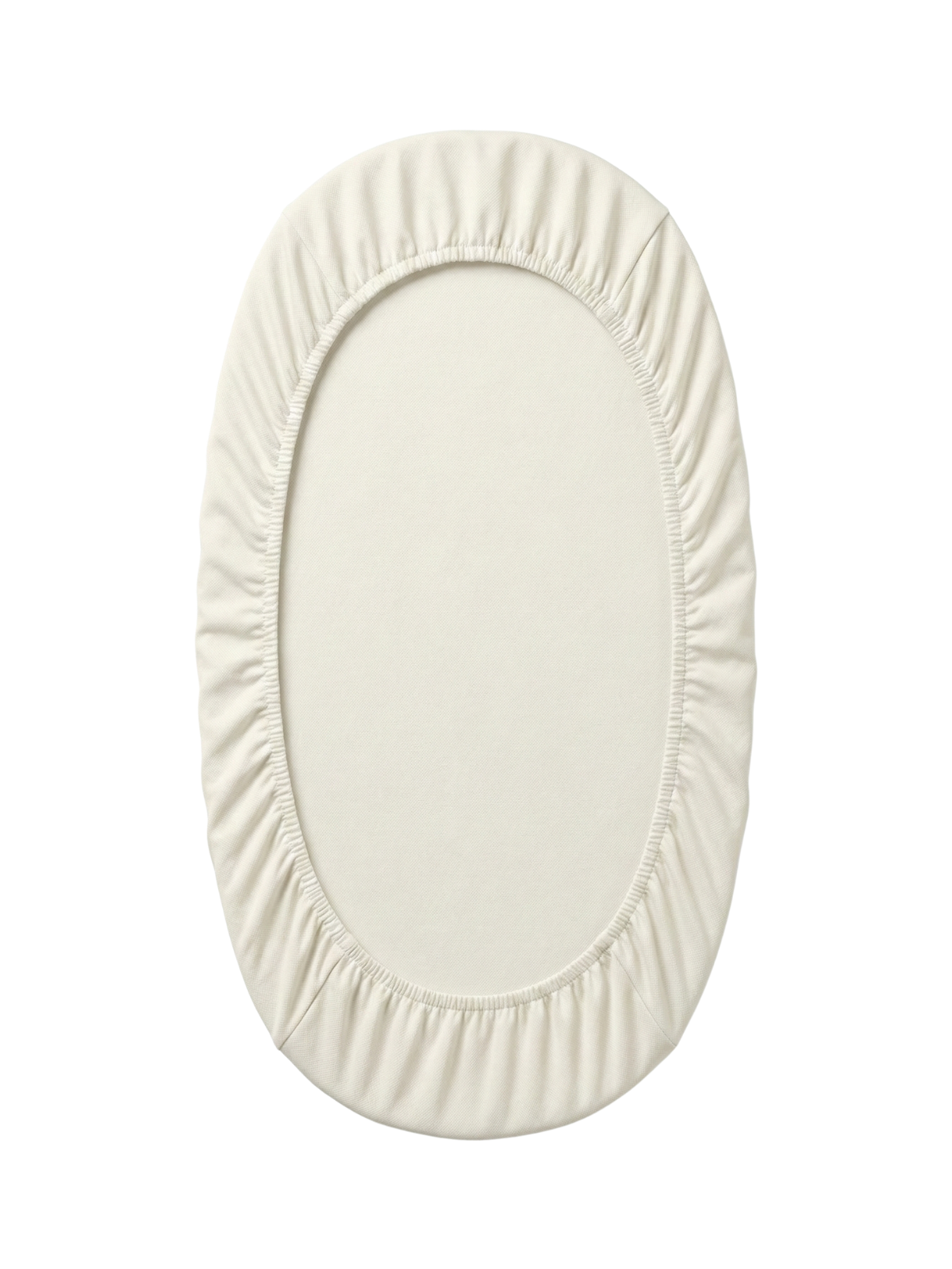 Bebek Hasır Sepet Beşik Lastikli Çarşaf Seti 2'li Basic Ekru 30 x 74 cm