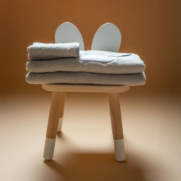 Bebek Havlu Seti 2'li Bath Time Gri 70 x 120 cm