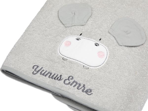 Bebek Havlu Seti 2'li Bath Time Gri 70 x 120 cm