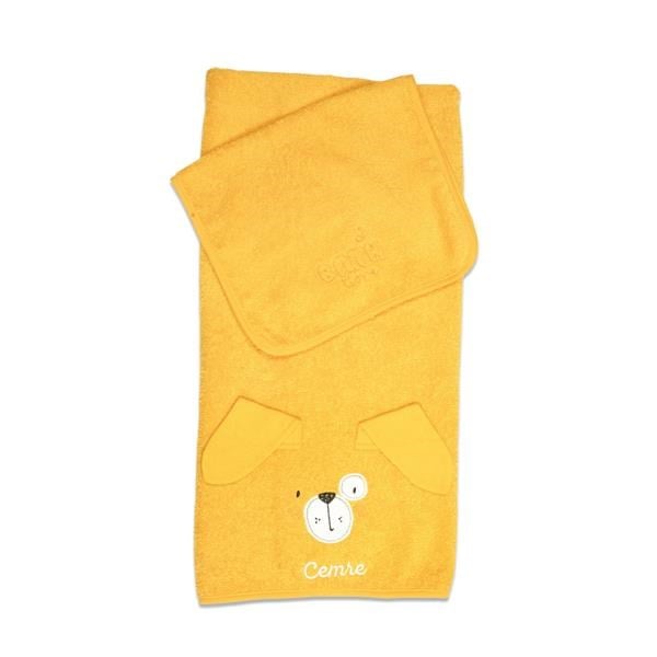 Bebek Havlu Seti 2'li Bath Time Sarı 70 x 120 cm