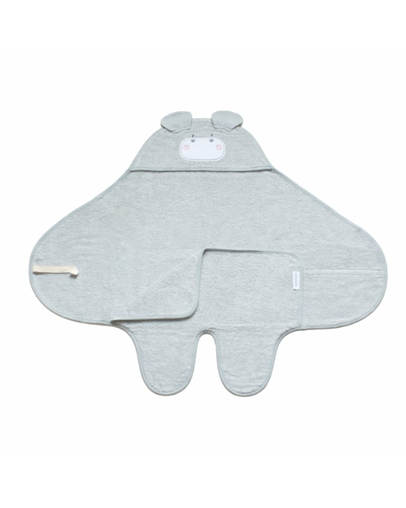 Bebek Kundağı Havlu Bath Time Gri 70 cm