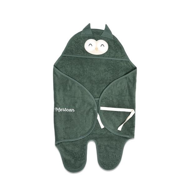 Bebek Kundağı Havlu Bath Time Yeşil 70 cm