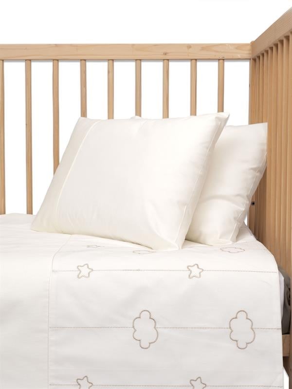 Bebek Nevresim Takımı 4'lü Luna Elegant Ekru 100 x 150 cm