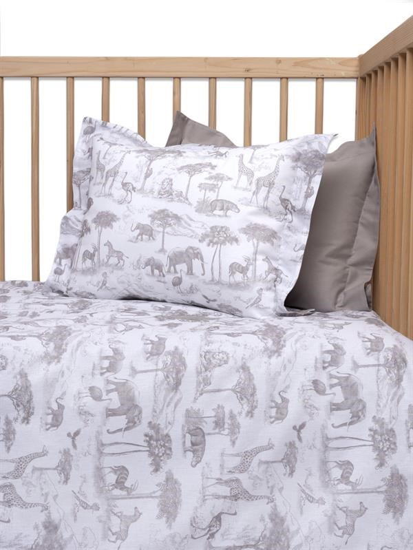 Bebek Nevresim Takımı 4'lü Safari Gri 100 x 150 cm