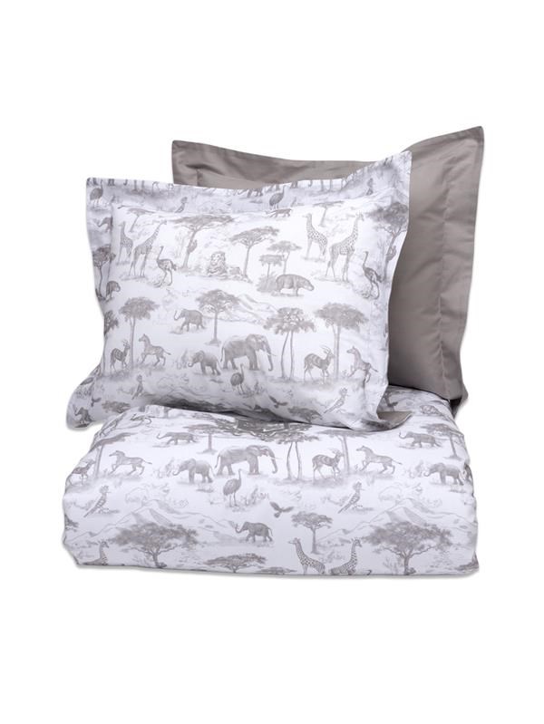 Bebek Nevresim Takımı 4'lü Safari Gri 100 x 150 cm