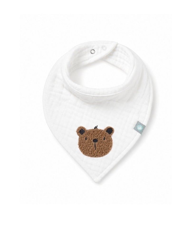 Bebek Tulum Seti Müslin 2'li Teddy Beyaz