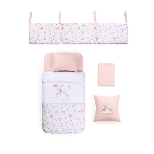 Bebek Uyku Seti 7'li Rabbit Pembe 60/70 cm