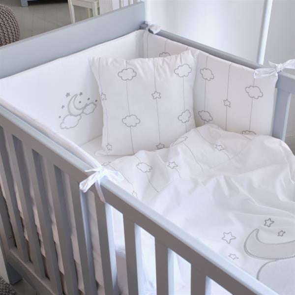 Bebek Uyku Seti 8'li Luna Chic Beyaz 60/70 cm