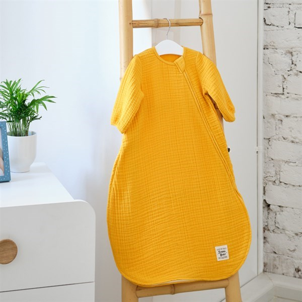 Bebek Uyku Tulumu Müslin Kollu Marigold Hardal 70 cm