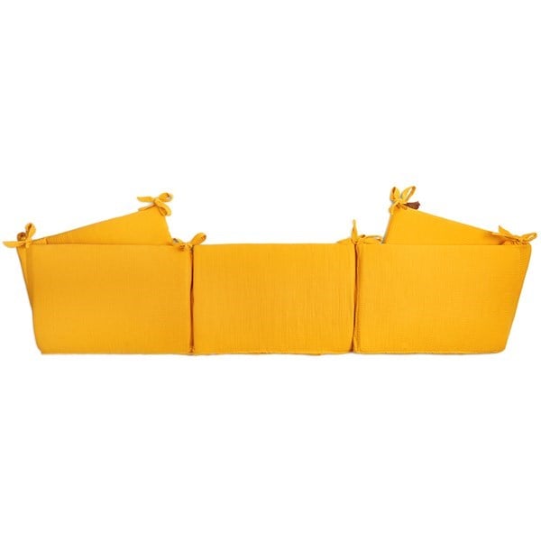 Bebek Yatağı Kenar Koruma Müslin Uzun Marigold Hardal 70 x 130 cm
