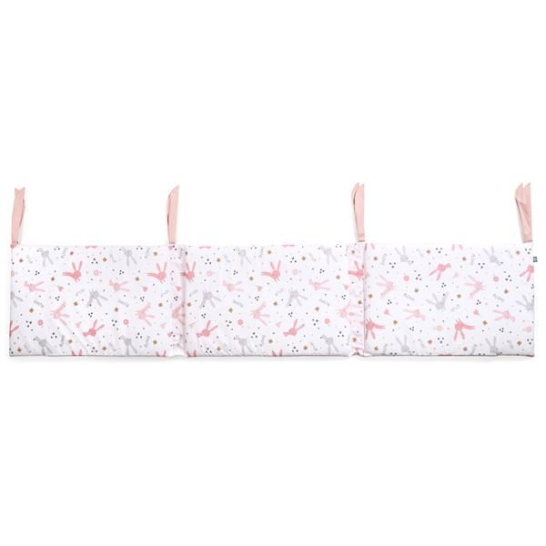 Bebek Yatağı Kenar Koruması Kısa Rabbit Pembe 60/70 cm