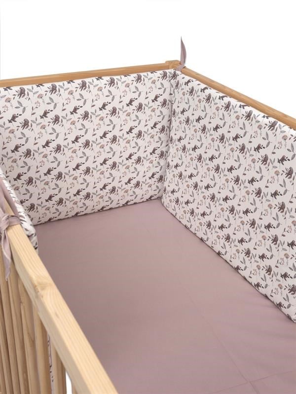Bebek Yatağı Kenar Koruması Kısa Wildflower Lavanta 60/70 cm