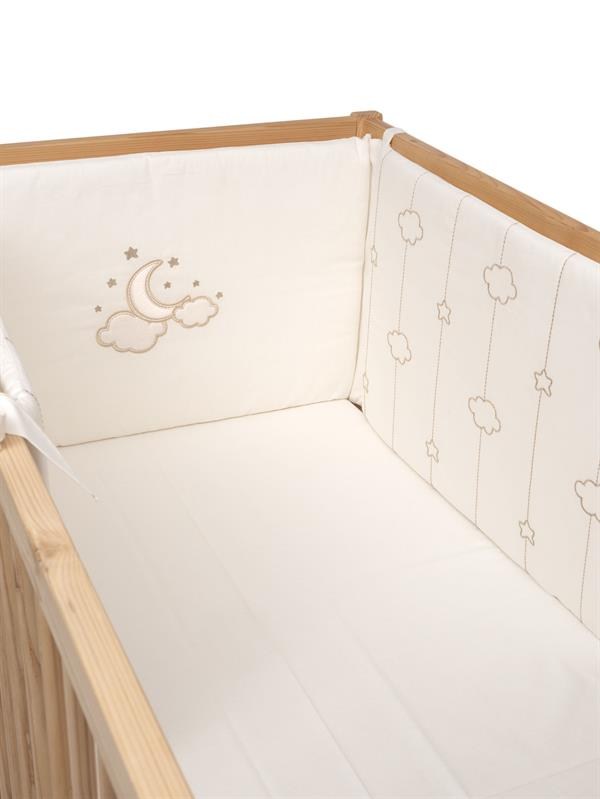 Bebek Yatağı Kenar Koruması Uzun Luna Elegant Ekru 60/70 cm